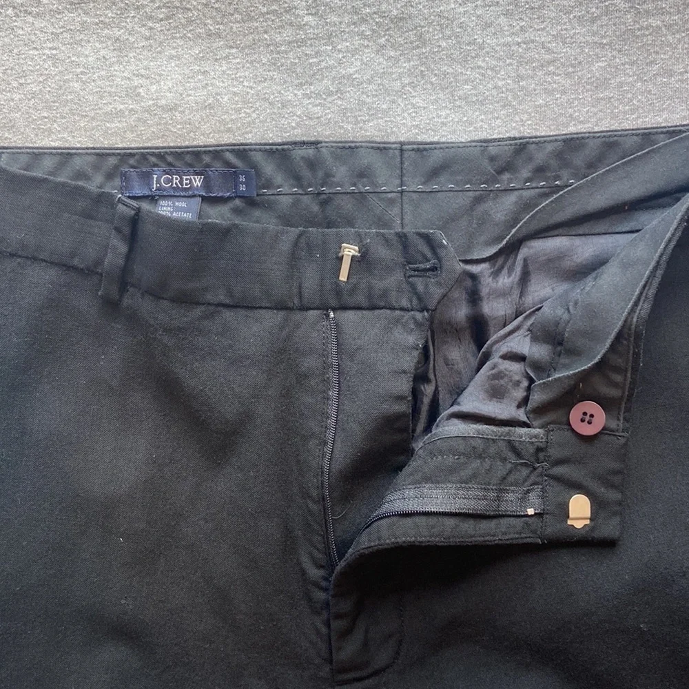 J. Crew Black Ludlow Slim-fit Suit Pant in 100% Italian Wool Size 36 x 30